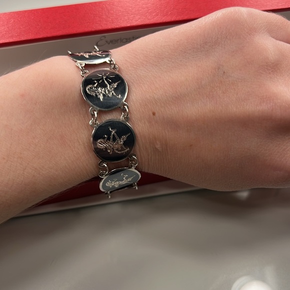 Old Siam Dancer Sterling Silver 7” Link Bracelet - Picture 5 of 7